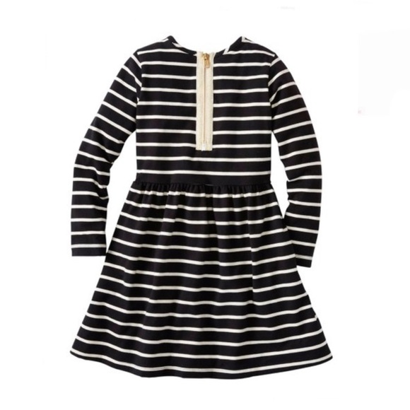 Hanna Andersson 'Elisabet' Dress in BLACK / ECRU STRIPED 8 Girls warm cozy - Picture 3 of 8
